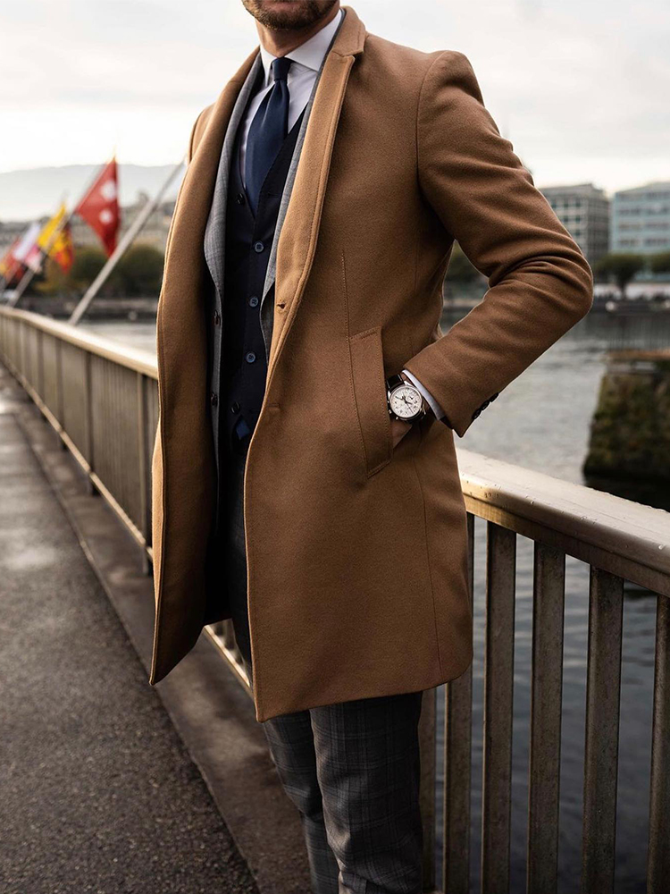 北京卡其色男士大衣定制 | 玛琳露定制 · 精英男士首选